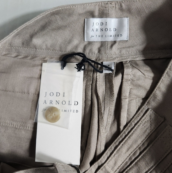 Jodi Arnold x The Limited High Rise Pleated Linen Blend Shorts-Size 4 (NWT) - Picture 8 of 9